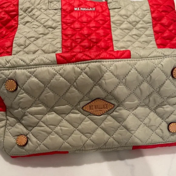 MZ Wallace Cabana Tote - Cherry Red & Atmosphere - Picture 4 of 10